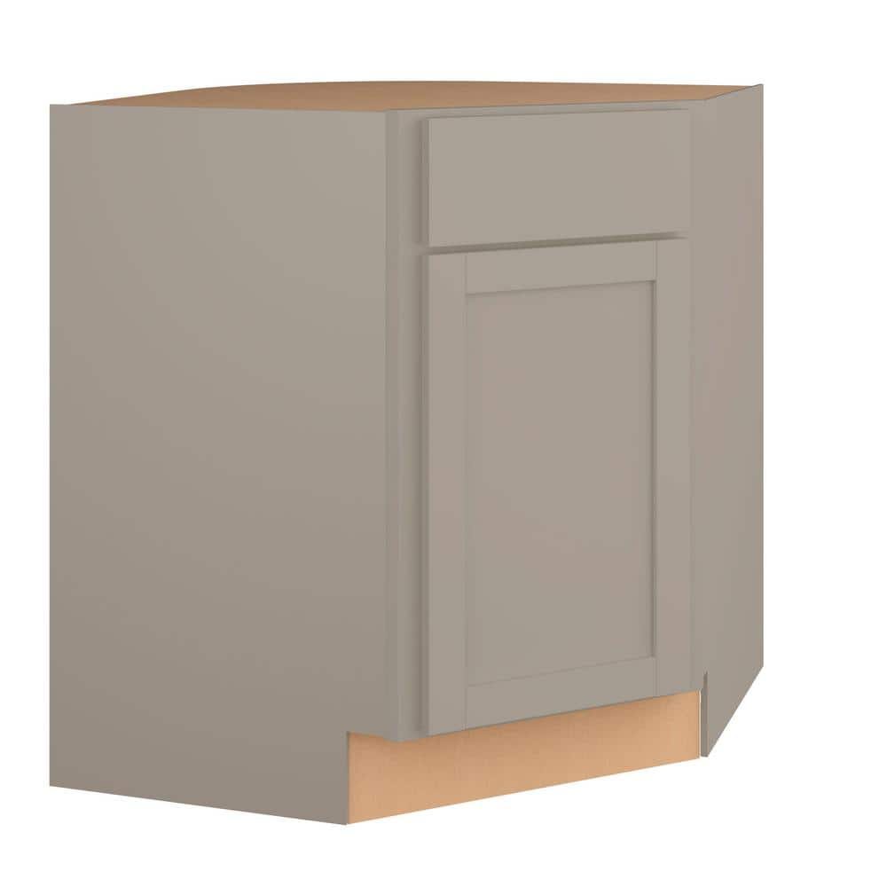 Courtland 36 in. W x 36 in. D x 34.5 in. H Assembled Shaker Sink Base Kitchen Cabinet in Sterling Gray price history on PriceWatchPro