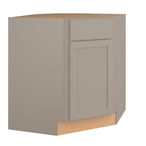 Courtland 36 in. W x 36 in. D x 34.5 in. H Assembled Shaker Sink Base Kitchen Cabinet in Sterling Gray