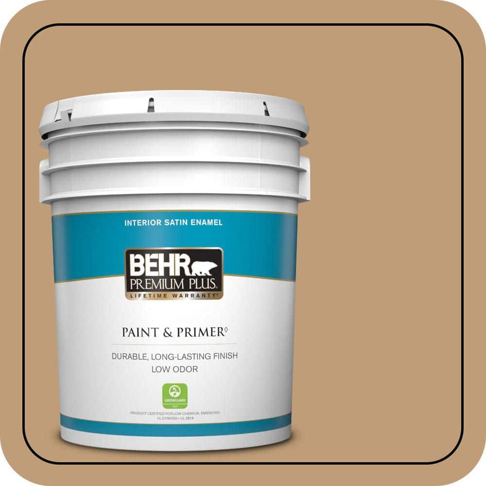 5 gal. #300F-4 Almond Toast Satin Enamel Low Odor Interior Paint & Primer price history on PriceWatchPro