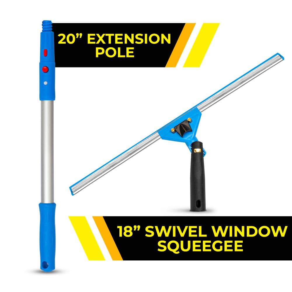 Pro Window Washing Kit with 18 in. Swivel Squeegee and 20 in. Aluminum Pole price history on PriceWatchPro