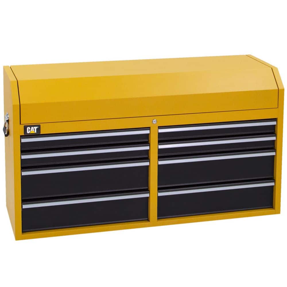 30 in. H x 52 in. W x 18 in. D 8-Drawer Yellow Heavy Duty Steel Top Tool Chest with Power Strip -  CAT, CT2FYR