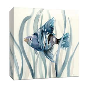 15 in. x 15 in. ''Fish in Seagrass II'' Canvas Wall Art