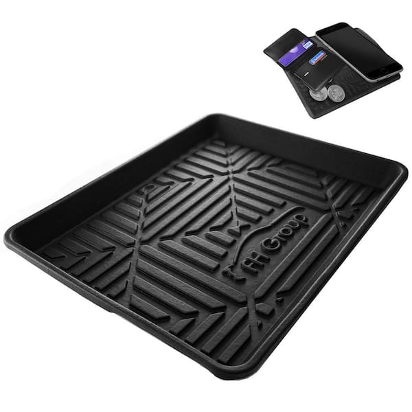 FH Group ClimaProof Black Multi Purpose Non Slip 1 Piece 40 in. x 32 in. Rubber Car Cargo Tray