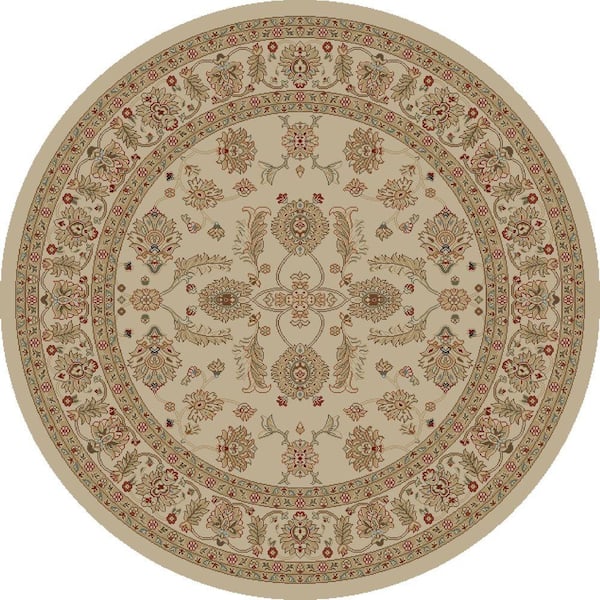 Concord Global Trading Jewel Antep Ivory 5 ft. Round Area Rug