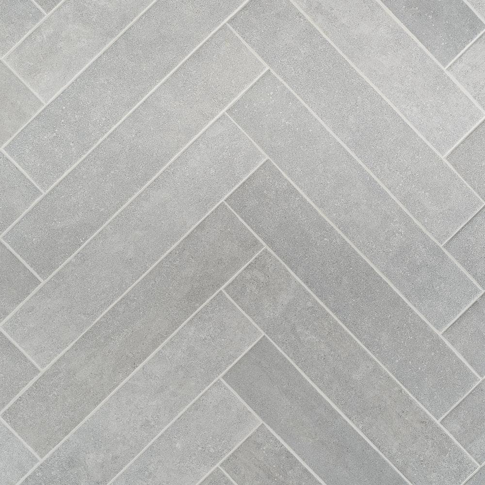 Sanskrit Herringbone 4" x 19" Matte Porcelain Subway Tile
