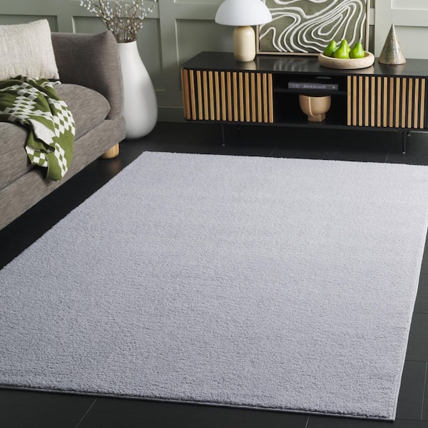 Boucle Gray 2 ft. x 3 ft. Machine Washable Solid Area Rug