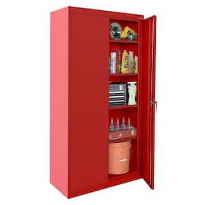 Classic Series Steel Freestanding Garage Cabinet in Red (36 in. W x 72 in. H x 18 in. D)