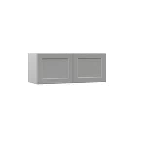 Designer Series Melvern Assembled 30x12x12 in. Wall Bridge Kitchen Cabinet in Heron Gray