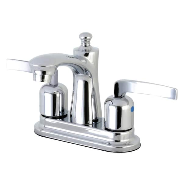 Kingston Brass Centurion 4 in. Centerset Double Handle Bathroom Faucet in Polished Chrome