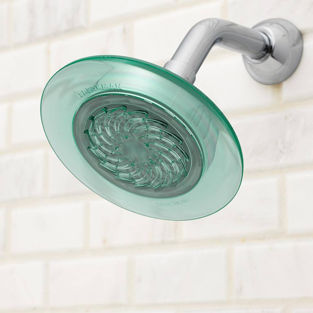 Jade Green 6" Pulse Wall Mounted Shower Head