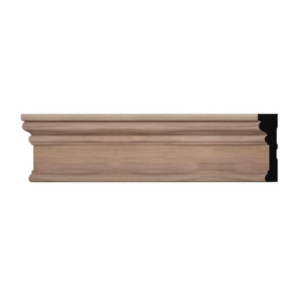 Ekena Millwork BRB3 0.69 in. D x 2.25 in. W x 6 in. L Wood (Walnut) Casing Sample
