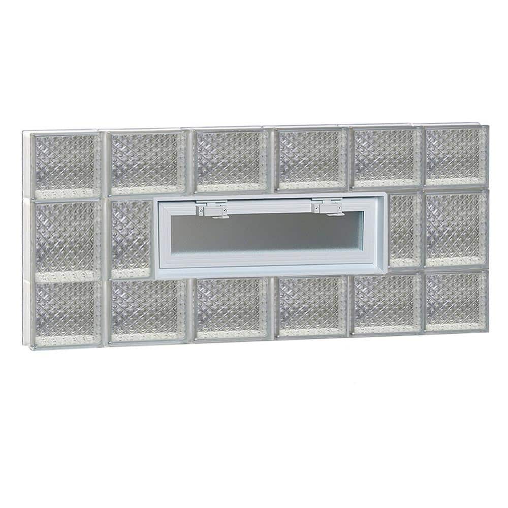 42.5 in. x 19.25 in. x 3.125 in. Frameless Diamond Pattern Vented Glass Block Window price history on PriceWatchPro