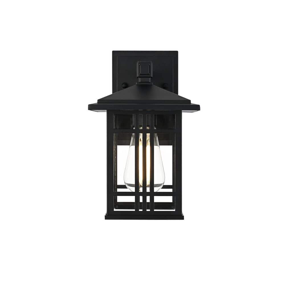 10 in. Black Outdoor Hardwired Wall Sconce with No Bulbs Included price history on PriceWatchPro