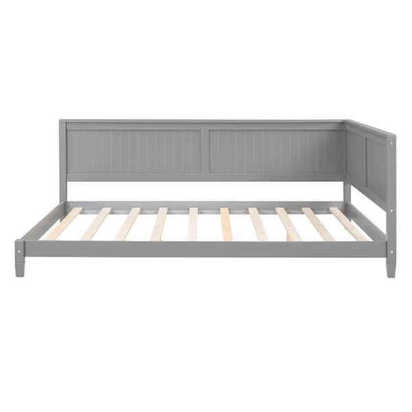 ATHMILE Gray Full Size Wood Daybed GZ-B2H20230006 - The Home Depot