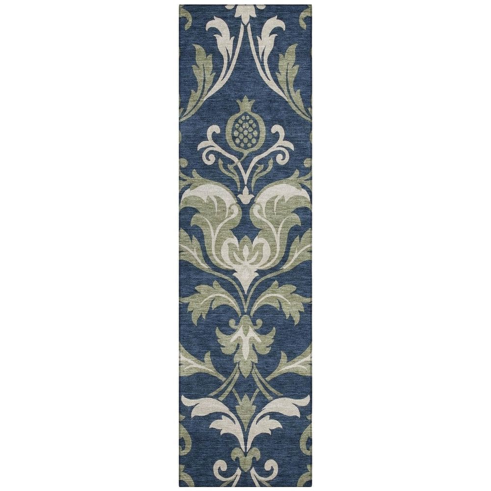 Chantille Machine Washable Indoor/Outdoor Abstract ACN2968 Navy 2 ft. x 7 ft. Runner Rug price history on PriceWatchPro