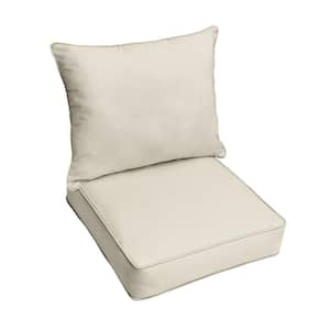 22.5 x 22.5 x 22 Deep Seating Indoor/Outdoor Pillow and Cushion Chair Set in Sunbrella Canvas Cloud