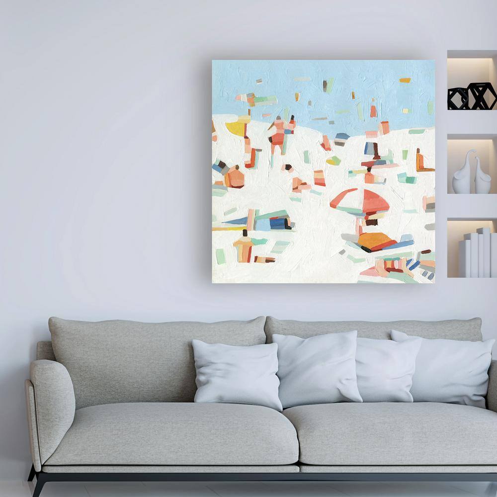 Emma Scarvey 'Summer Confetti III' Abstract Landscape Canvas Print, 14x14