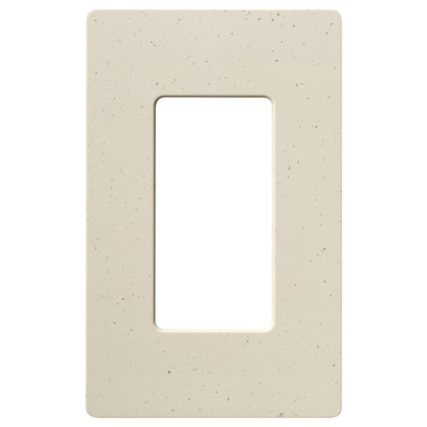 Lutron Claro 2 Gang Wall Plate for Decorator/Rocker Switches, Satin, Stone (SC-1-ST) (1-Pack)