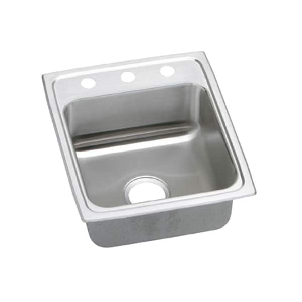 Elkay Pacemaker Drop-In Stainless Steel 17 in. 3-Hole Single Bowl Kitchen Sink