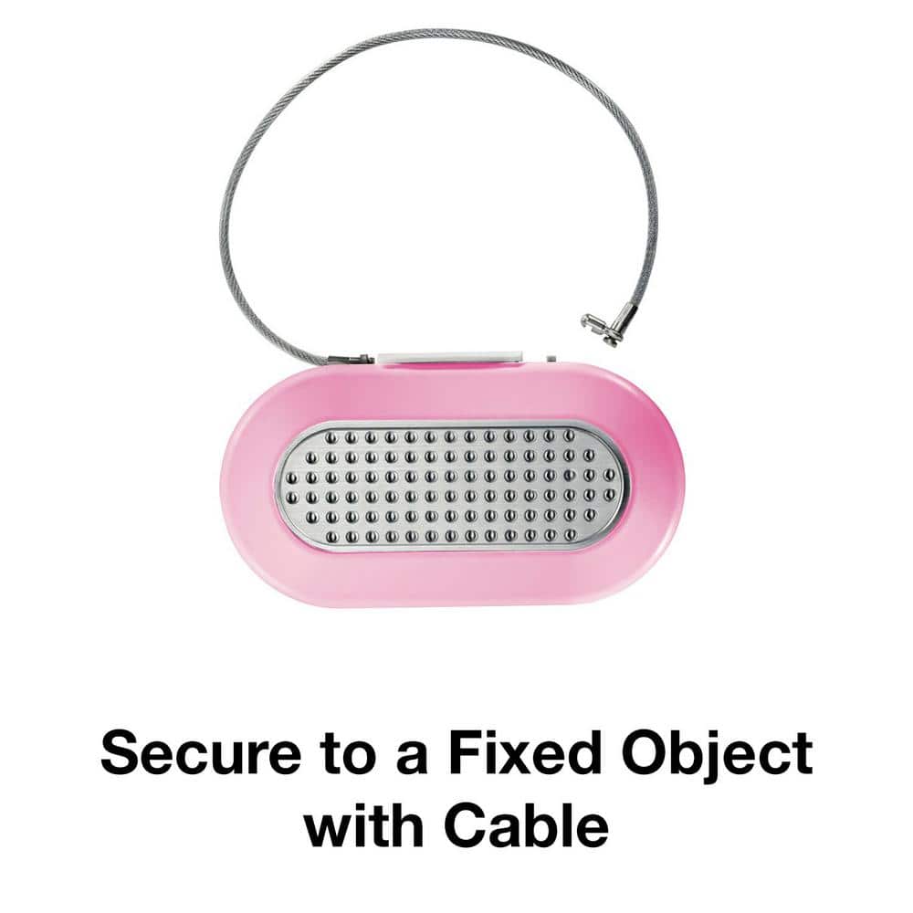 Portable Safe, Resettable Combination, Pink