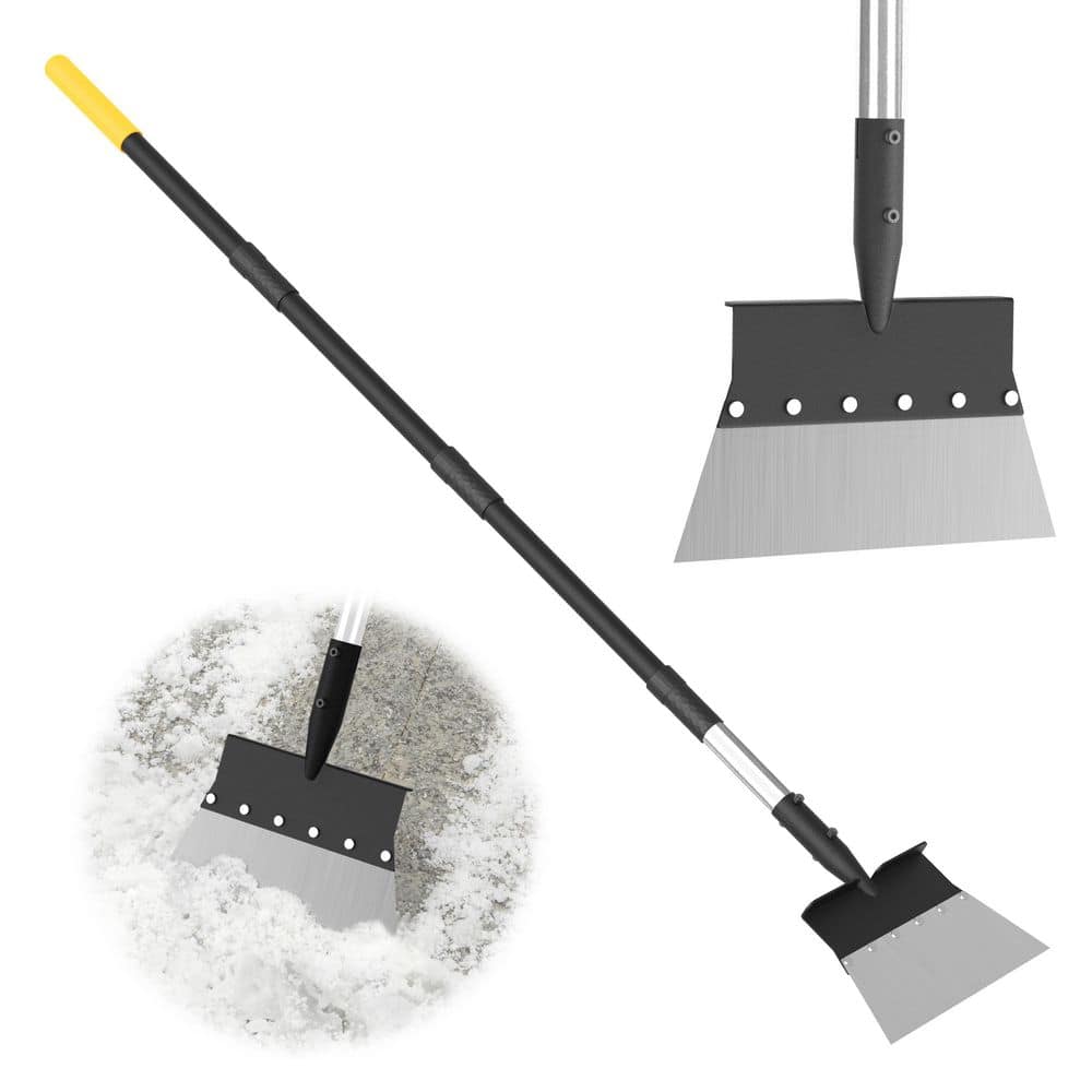Flat Shovel 60 inch Stainless Steel Handle Ice Scraper Steel Blade Snow Shovel Floor Scraper Ice Chopper Tool price history on PriceWatchPro