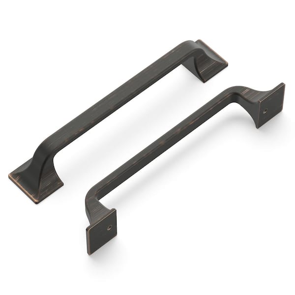 HICKORY HARDWARE Forge Collection Pull 5-1/16 in. (128 mm) Center to Center Oil Rubbed Vintage Bronze Finish Cabinet Bar Pull (10-Pack)