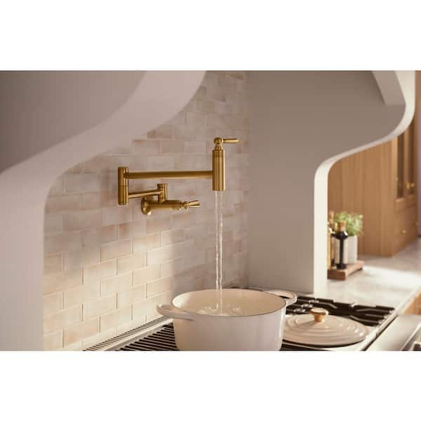 KOHLER Edalyn By Studio McGee Wall Mount Pot Filler in Polished Chrome