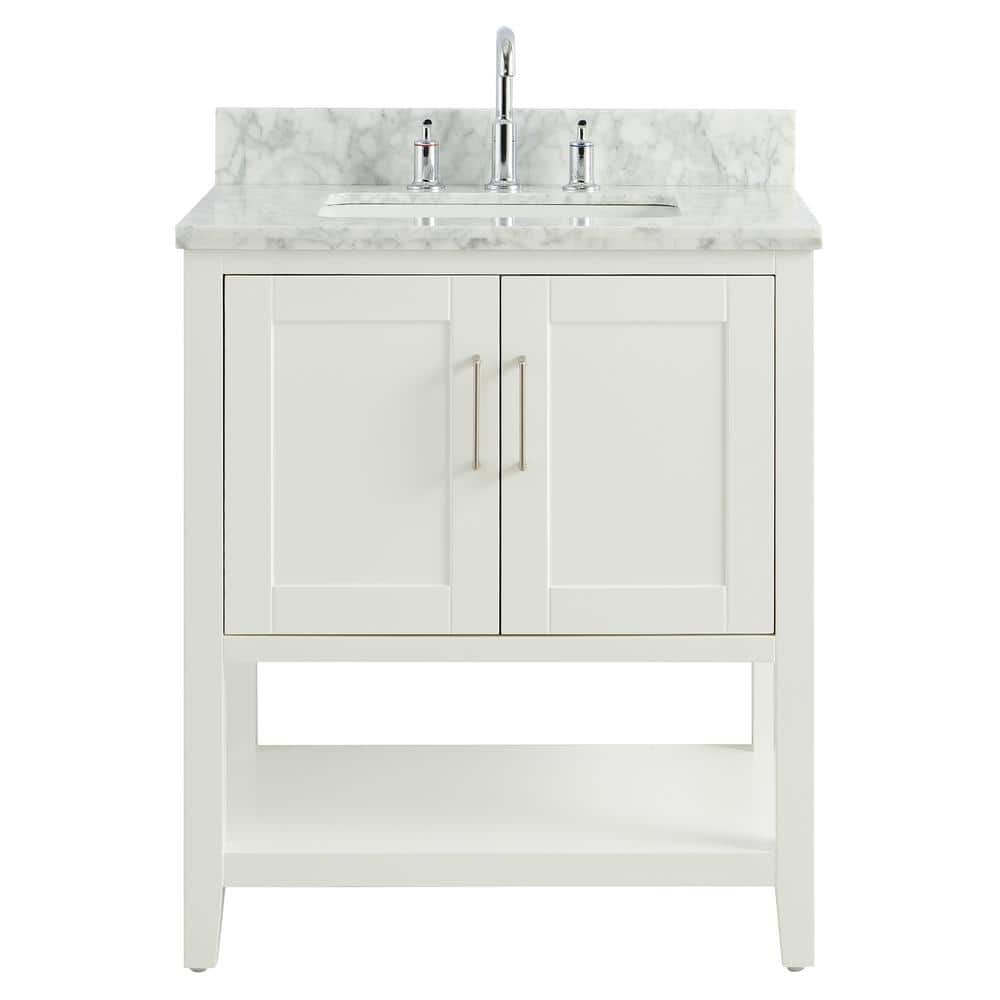 Waldorf 30 in. W x 21 in. D x 34 in. H Free Standing Bath Vanity in White w