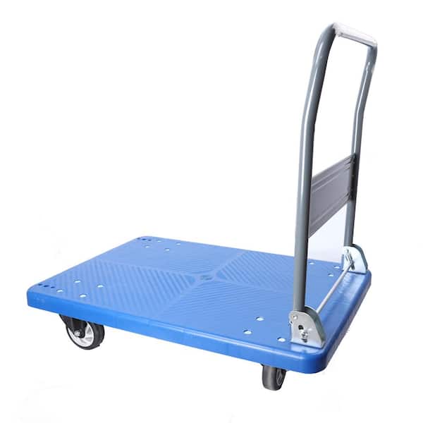 Tatayosi Upgraded Foldable Push Cart Dolly 660 lbs. Capacity Moving Platform Hand Truck, Blue