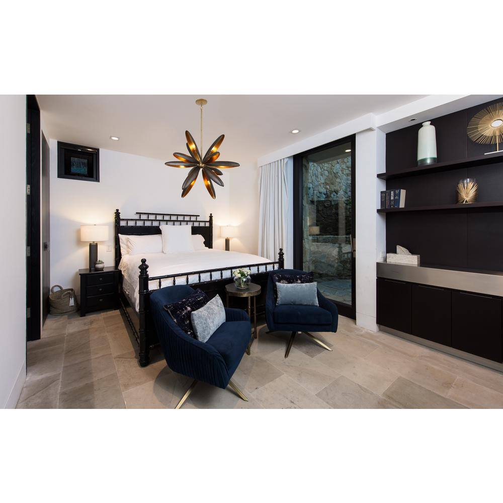 Centura Burnished Gold 14-Light Sputnik Chandelier