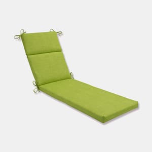 Solid 21 x 28.5 Outdoor Chaise Lounge Cushion in Green Baja