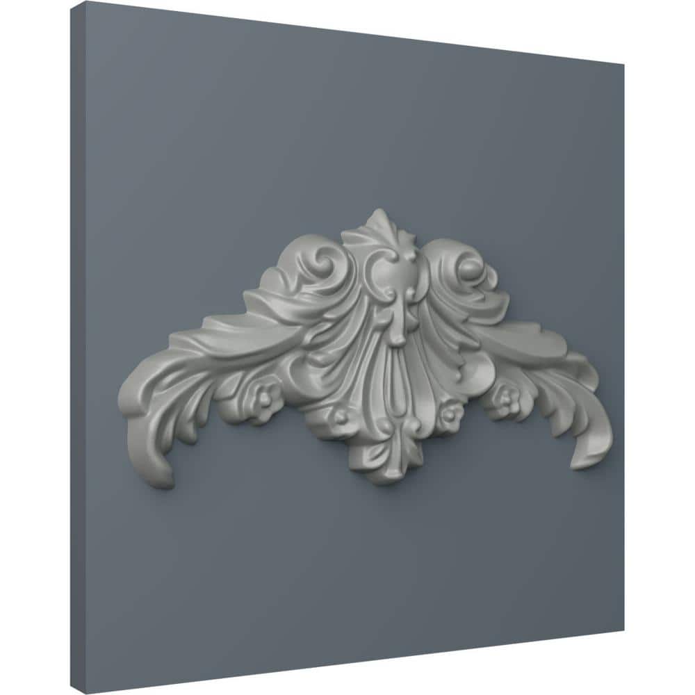 Primed Polyurethane Acanthus Center Onlay, 10.625" x 5.25"