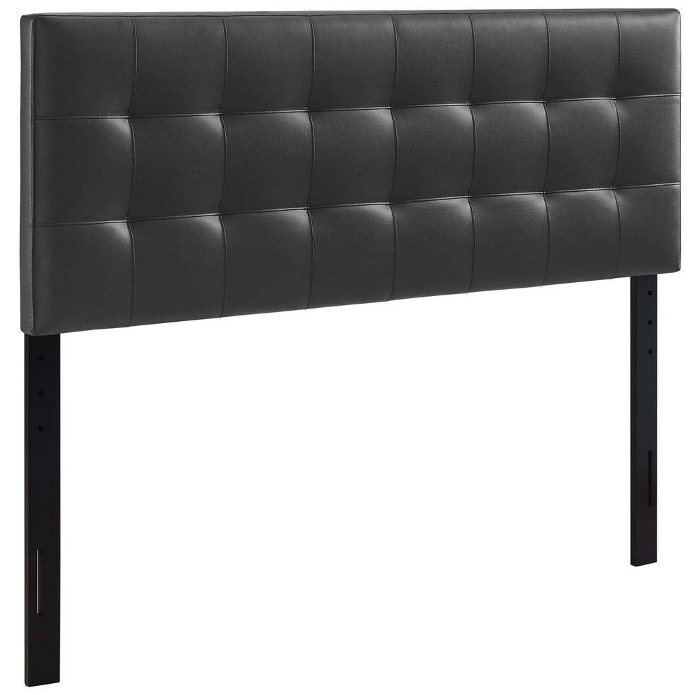 MODWAY Lily Black Queen Upholstered Vinyl Headboard MOD5130BLK The