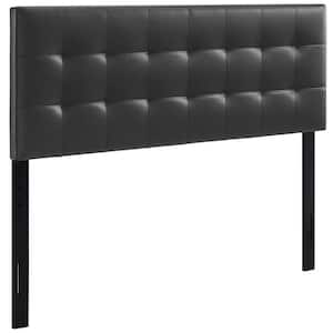 Lily Black Queen Upholstered Vinyl Headboard