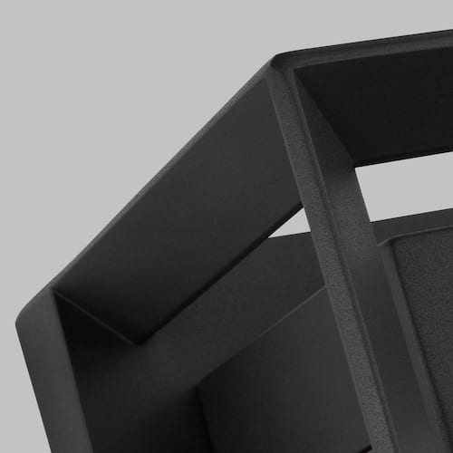 Urbandale Large 1-Light Textured Black Outdoor Integraed LED Wall Lantern Sconce Lighting