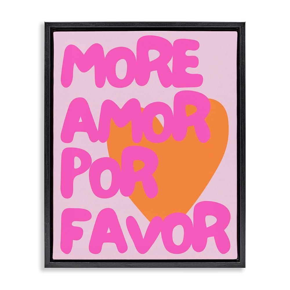 More Amor Por Favor by House of Lulu Black Floater Frame Typography Graphic Art Print 31 in. x 25 in. price history on PriceWatchPro