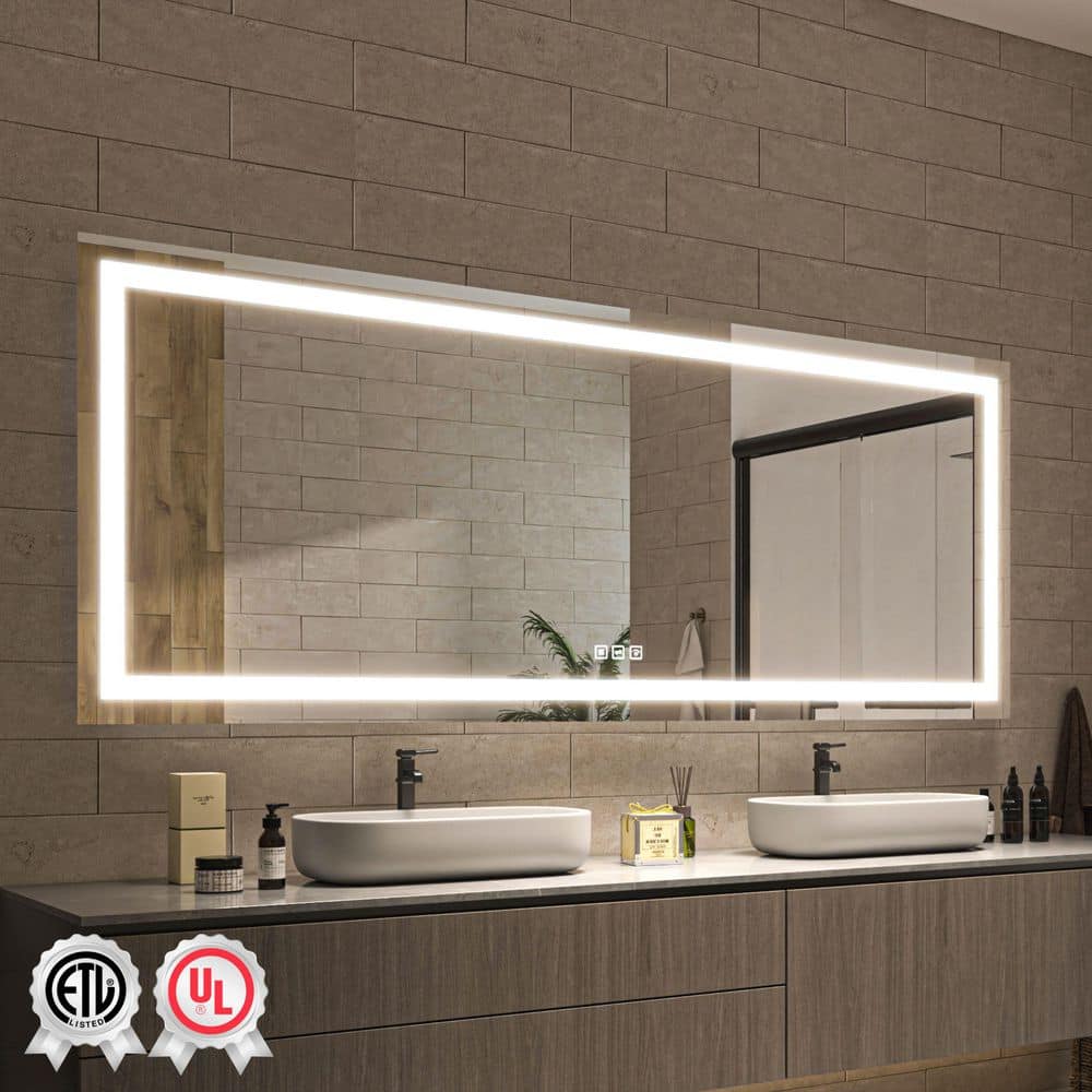 waterpar Backlit and Front Light 84 in. W x 32 in. H Rectangular 