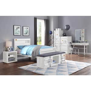 Cargo White 56 in. Bedroom Bench Without Back