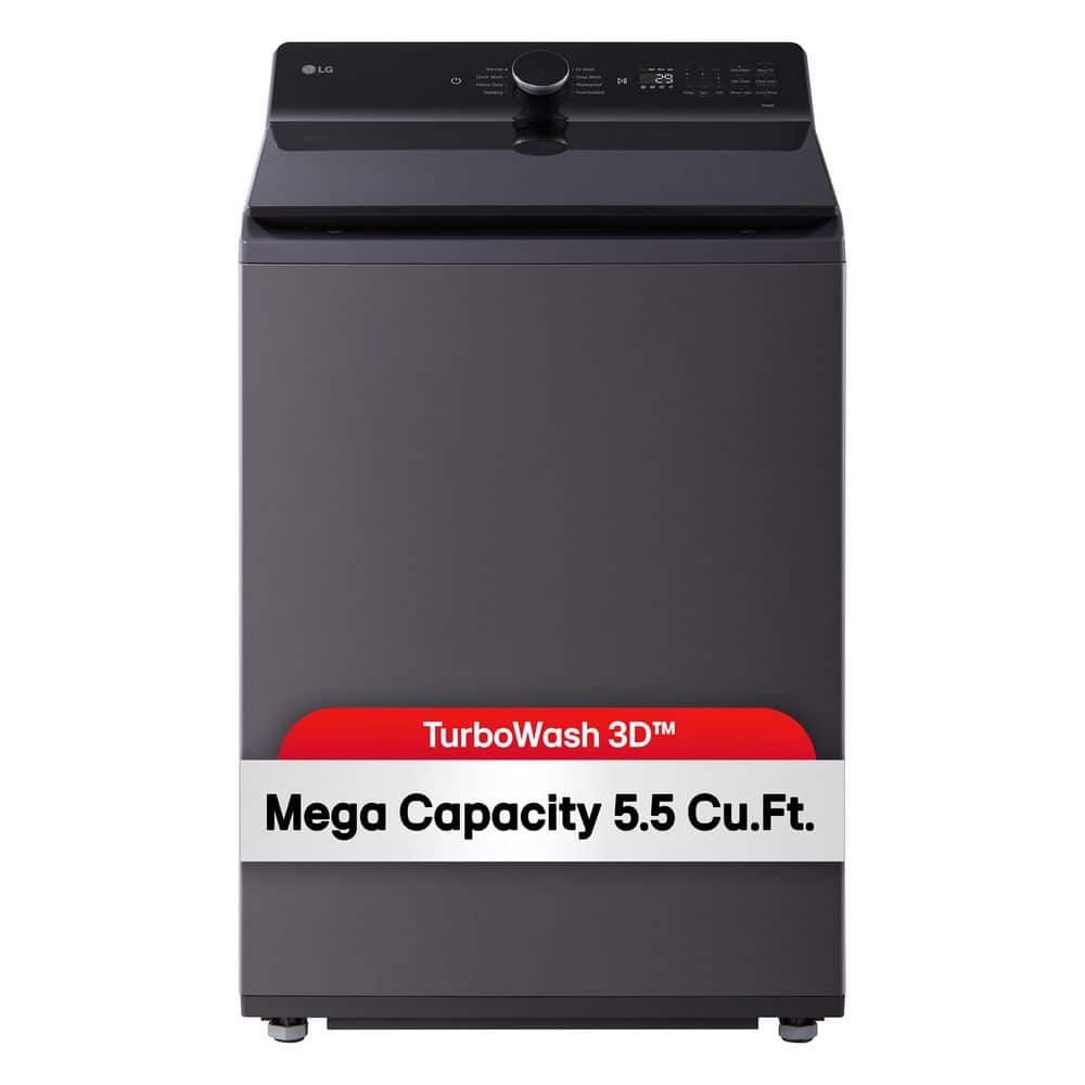 5.5 cu. ft. SMART Top Load Washer in Matte Black with Impeller, Easy Unload and TurboWash3D Technology