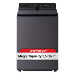 5.5 cu. ft. SMART Top Load Washer in Matte Black with Impeller, Easy Unload and TurboWash3D Technology