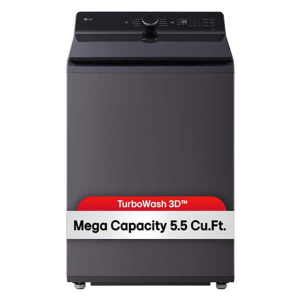 5.5 cu. ft. SMART Top Load Washer in Matte Black with Impeller, Easy Unload and TurboWash3D Technology