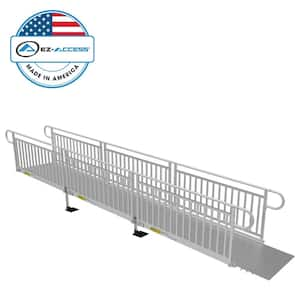 PATHWAY 3G 18 ft. Wheelchair Ramp Kit with Solid Surface Tread and Vertical Picket Handrails