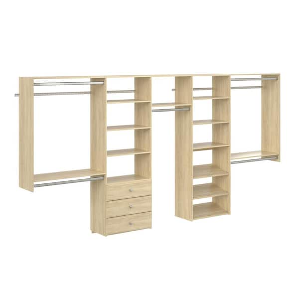 120 in. W - 144 in. W Harvest Grain Wood Classic Closet System