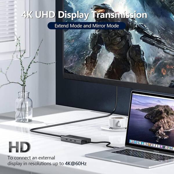 Mbeat Stage P5 Portable Laptop Stand With USB-C Docking Station, USB-C - View #13