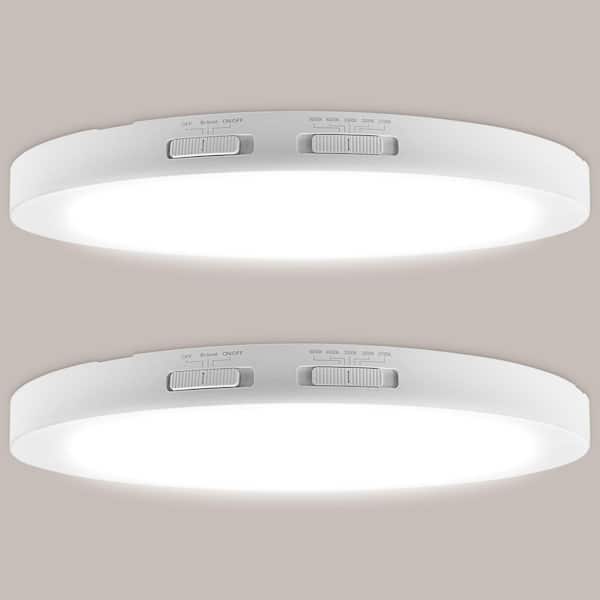 KOAOEIRS 16 in. Low Profile LED Flush Mount Round Closet Light 4800 ...