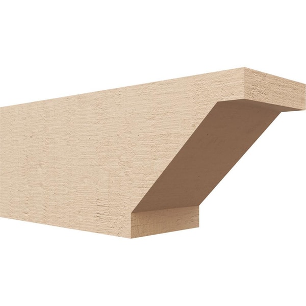 Ekena Millwork 6-in. x 8-in. x 20-in. Burlington Woodgrain, Primed Tan Timberthane Polyurethane Rafter Tail Brace