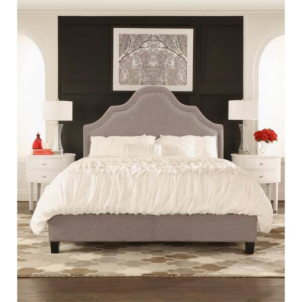 HomeSullivan Beauvais Grey Full Upholstered Bed