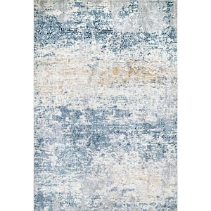 Wilde Tribal Distressed Blue 4 ft. x 6 ft. Area Rug