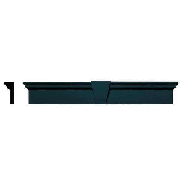 Builders Edge 2-5/8 in. x 6 in. x 43-5/8 in. Composite Flat Panel Window Header with Keystone in 166 Midnight Blue