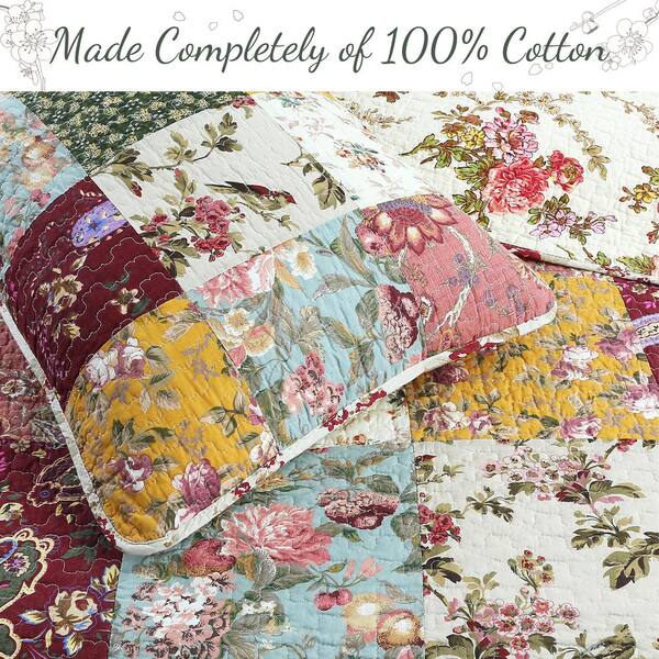 Romantic paisley fabric, cotton, patchwork, quilt, pillow, flowered, flowers, floral, country house & cottage style, fabric newest remnant, coupon, piece